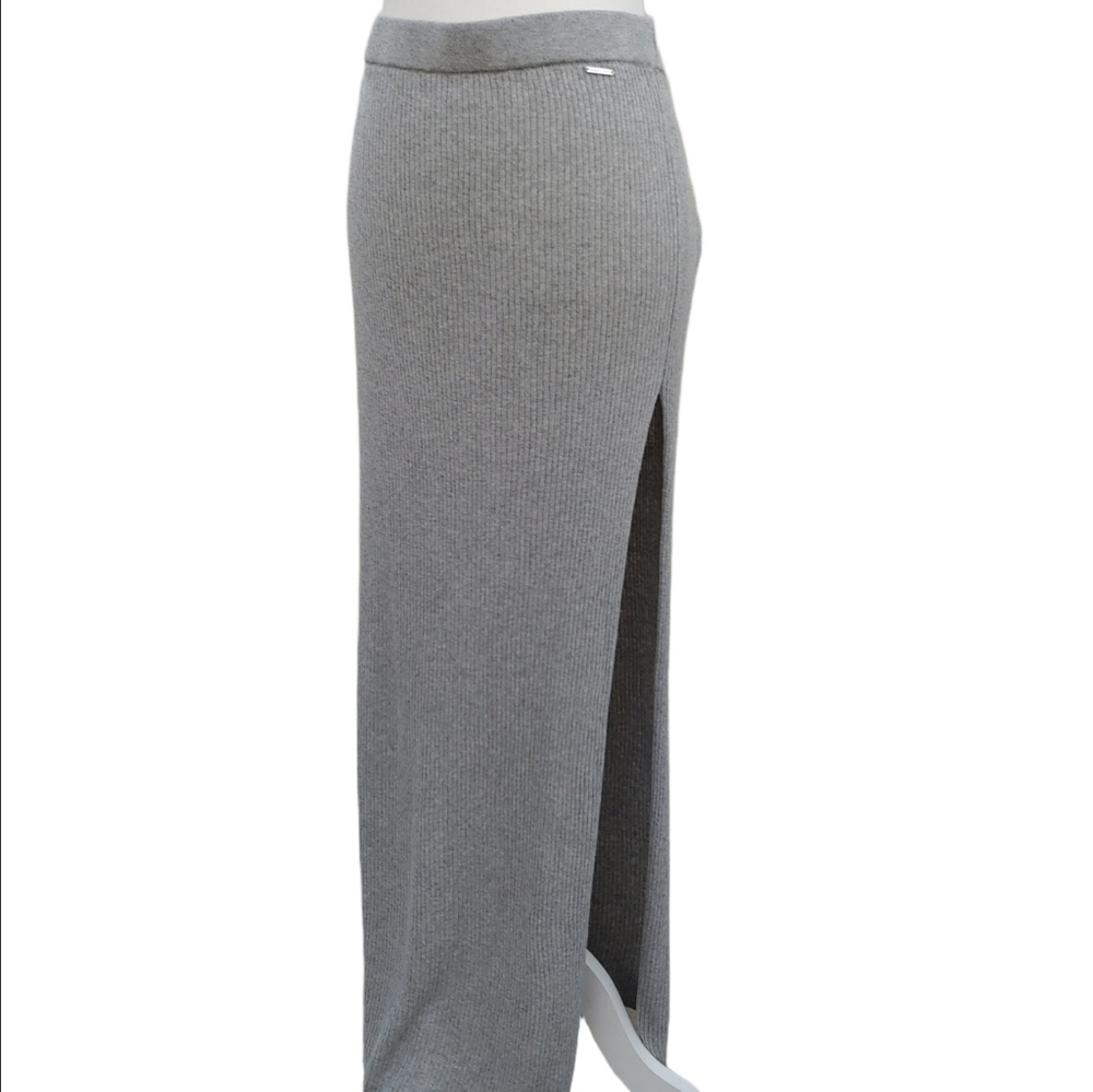 Savage X Fenty Featherweight Knit Ribbed Skirt in Heather Gray 3X NWT